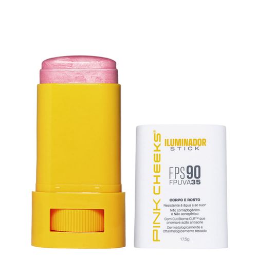 Iluminador Multifuncional Corporal e Facial Pink Cheeks FPS 90 FPUVA 35 Rosé 17,5g 17,5g