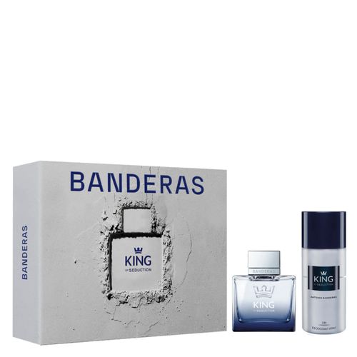Kit Perfume Banderas King of Seduction For Men Masculino - Eau de Toilette 100ml + Desodorante 150ml Coffret