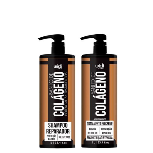 Kit Widi Care Banho de Colágeno Shampoo 1000ml + Banho de Colágeno Tratamento 1000ml Kit