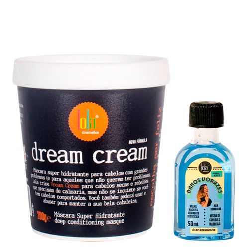 Kit Lola From Rio - Óleo Danos Vorazes 50ml + Máscara Dream Cream 200g Kit