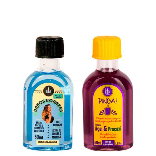 Kit Lola From Rio - Óleo Danos Vorazes 50ml + Óleo Pinga! Açai & Pracaxi 50ml Kit