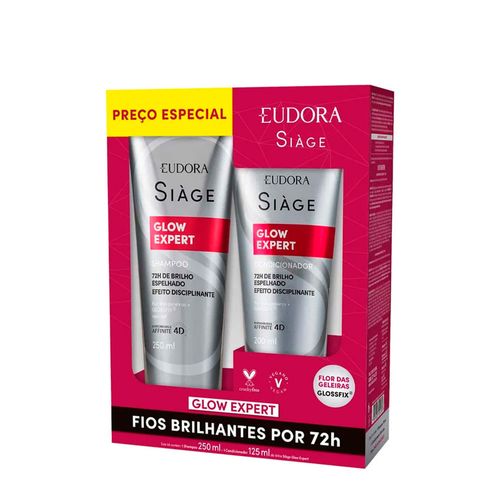 Kit Siàge Eudora Glow Expert Shampoo 250ml + Condicionador 125ml Kit