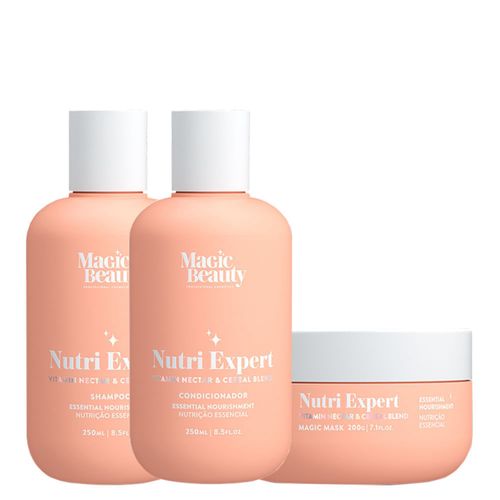 Kit Magic Beauty Nutri Expert Vitamin Nectar - Shampoo 250ml + Condicionador 250ml + Máscara 200g Kit