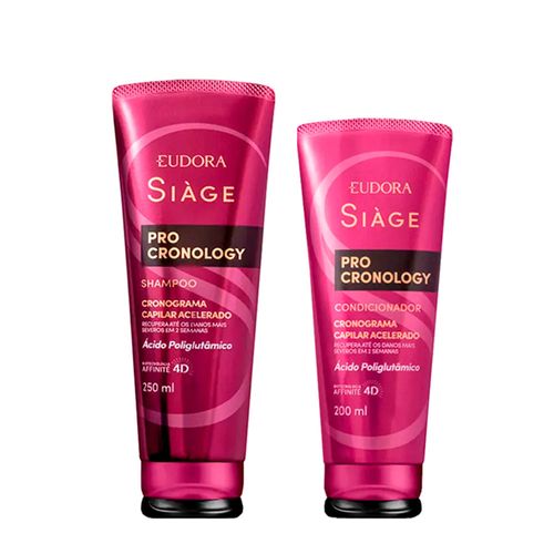 Kit Eudora Siàge Pro Cronology - Shampoo 250ml + Condicionador 200ml Kit