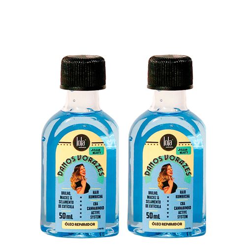 Kit Lola Cosmetics Danos Vorazes - Óleo Reparador Capilar 50ml - 2 Unidades Kit