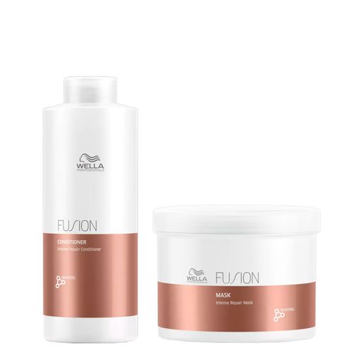 Kit Wella Professionals Fusion - Condicionador 1000ml + Máscara 500ml Kit