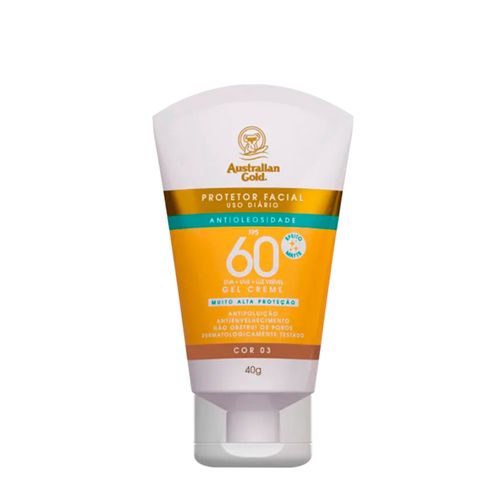 Protetor Solar Facial Matte Australian Gold Cor 03 FPS 60 40g 03