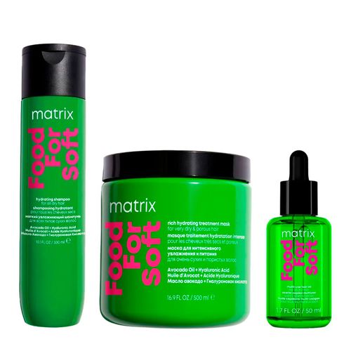 Kit Matrix Food For Soft Shampoo 300ml + Máscara 500ml + Óleo 50ml Kit