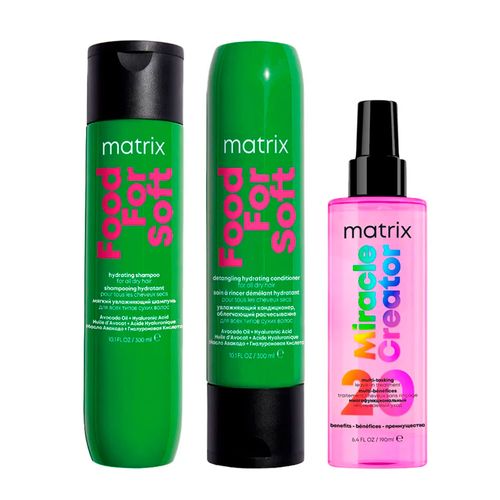 Kit Matrix Food For Soft - 2 Produtos + Miracle Creator Leave-In 200ml Kit