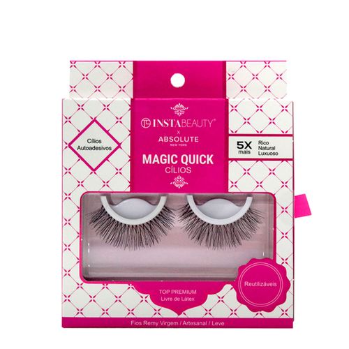 Cílios Postiços Longo Natural Absolute New York Magiquick 603 Preto 1 Par 603 Preto