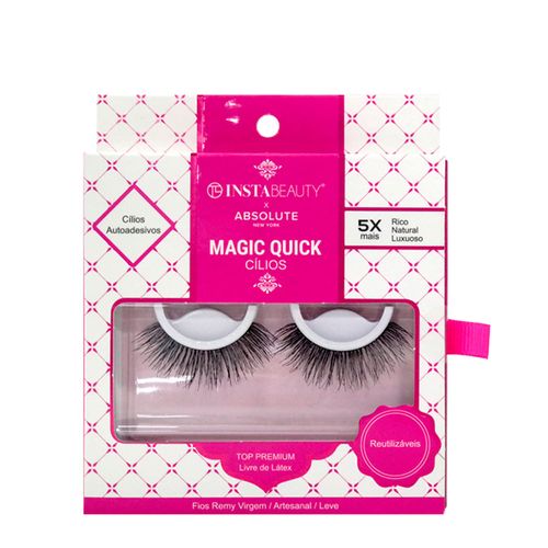 Cílios Postiços Longo Natural Absolute New York Magiquick 605 Preto 1 Par 605 Preto