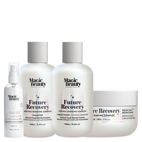 Kit Magic Beauty Future Recovery - Shampoo 250ml + Condicionador 250ml + Máscara 200g +Leave-In Shield 120ml Kit
