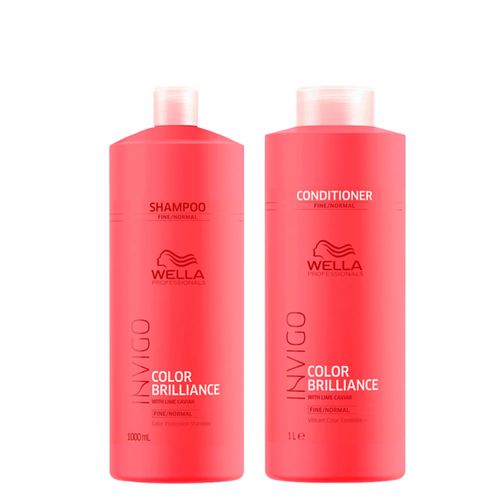 Kit Wella Professionals Invigo Color Brilliance - Shampoo 1000ml + Condicionador 1000ml Kit