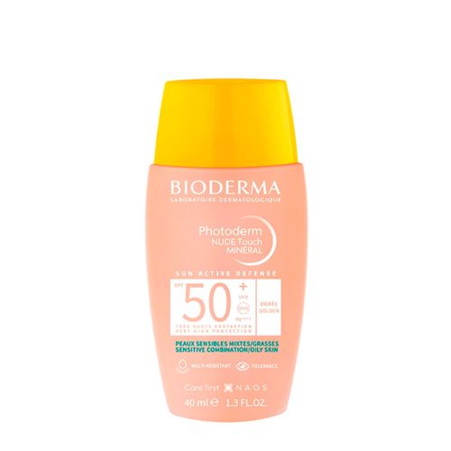 Protetor Solar Facial Bioderma Photoderm Nude Touch Mineral FPS 50+ Cor 3.0 Dourado 40ml Cor 3.0 Dourado