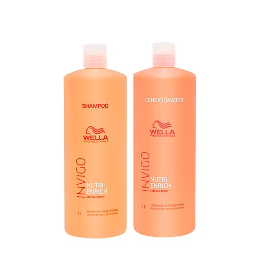 Kit Wella Professionals Invigo Nutri Enrich Shampoo 1000ml + Condicionador 1000ml Kit