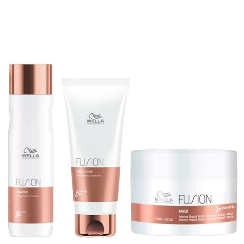 Kit Wella Professionals Fusion - Shampoo 250ml + Condicionador 200ml + Máscara 150ml Kit