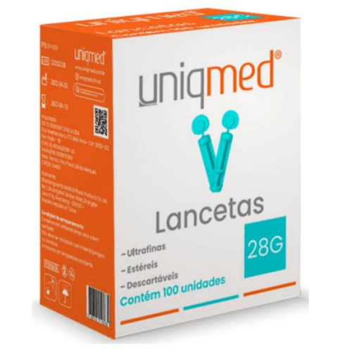 LANCETAS UNIQMED 28 G 100 UNIDADES