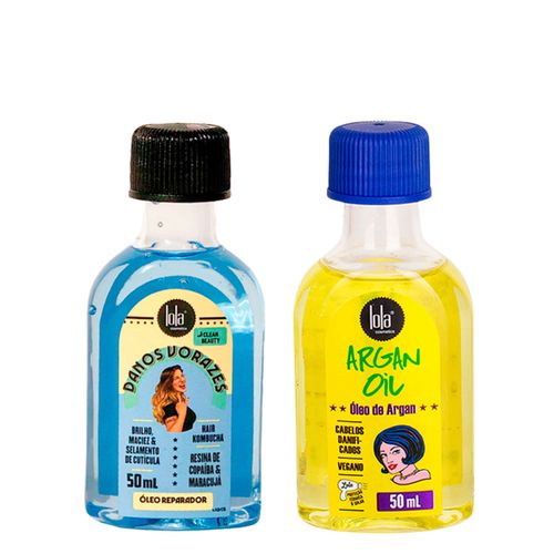 Kit Lola From Rio - Óleo Danos Vorazes 50ml + Leave-In Argan Oil 50ml Kit