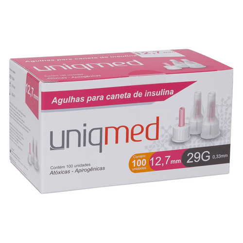 AGULHA CANETA INSULINA  12,7MMX29G  UNIQMED