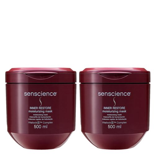 Kit Senscience Inner Restore Moisturizing - Máscara de Hidratação 500ml - 2 Unidades Kit