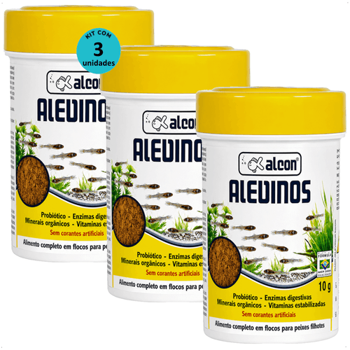 RAÇÃO ALCON ALEVINOS 10G KIT COM 3