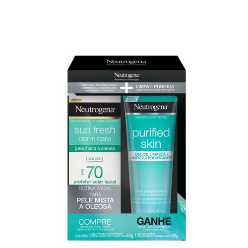 Kit Neutrogena Sun Fresh Protetor FPS70 40g + Gel de Limpeza 60g Kit