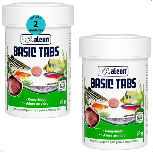 RAÇÃO ALCON BASIC TABS 30G KIT COM 2
