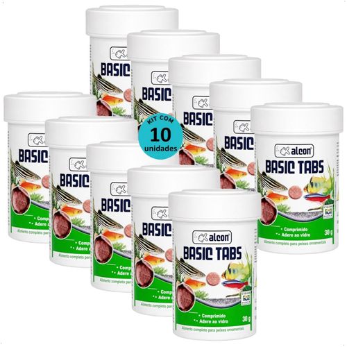 RAÇÃO ALCON BASIC TABS 30G KIT COM 10