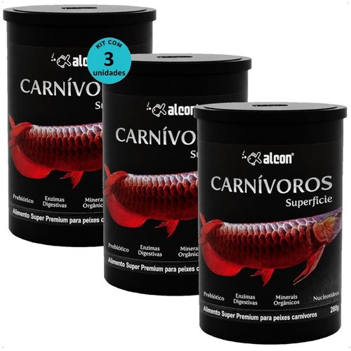 ALCON CARNÍVOROS SUPERFÍCIE 280G KIT COM 3