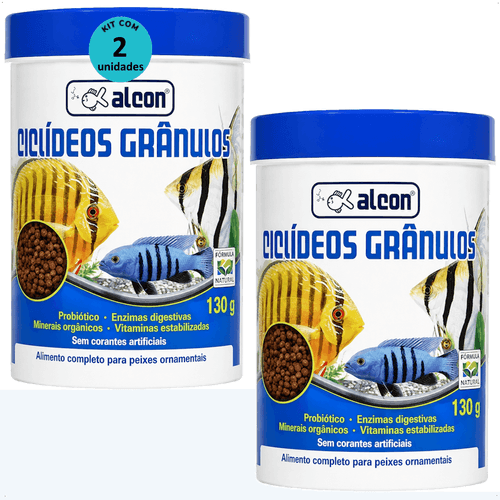 RAÇÃO ALCON CICLÍDEOS GRÂNULOS 130G KIT COM 2