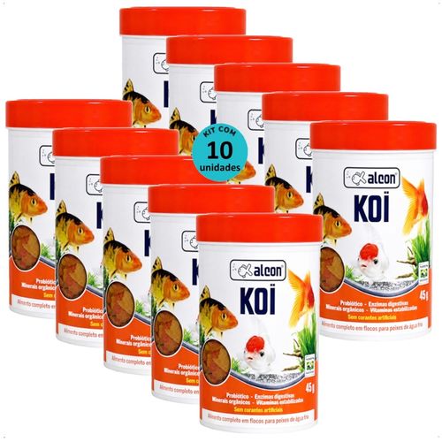 RAÇÃO ALCON KOI 45G KIT COM 10