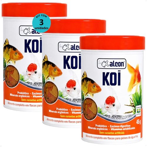 RAÇÃO ALCON KOI 45G KIT COM 3