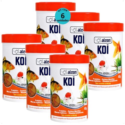 RAÇÃO ALCON KOI 45G KIT COM 6