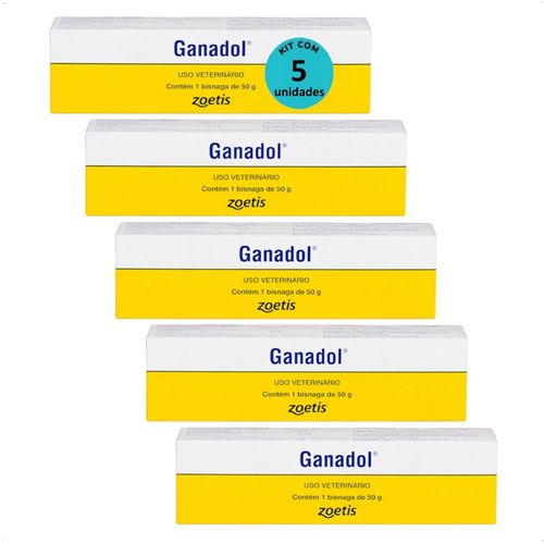 POMADA GANADOL FORT DODGE ZOETIS 50G KIT COM 5