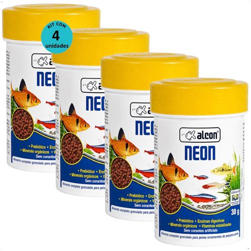 Ração Alcon Neon 30g Kit Com 4