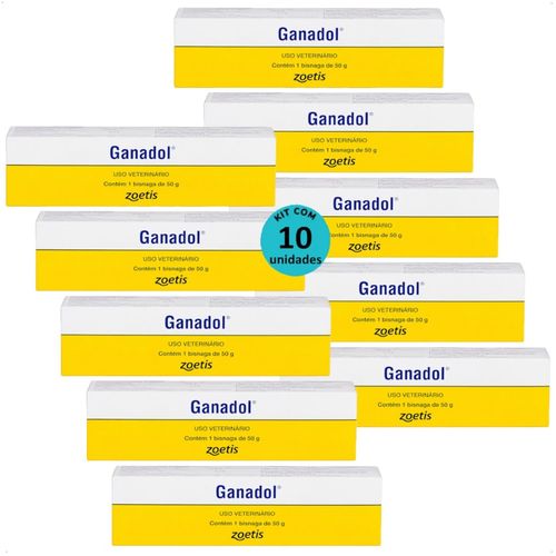 POMADA GANADOL FORT DODGE ZOETIS 50G KIT COM 10