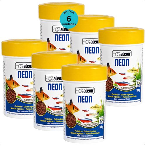 Ração Alcon Neon 30g Kit Com 6