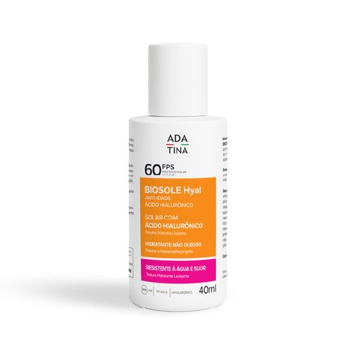 Protetor Solar Biosole Hyal FPS 60 Ada Tina 40ml