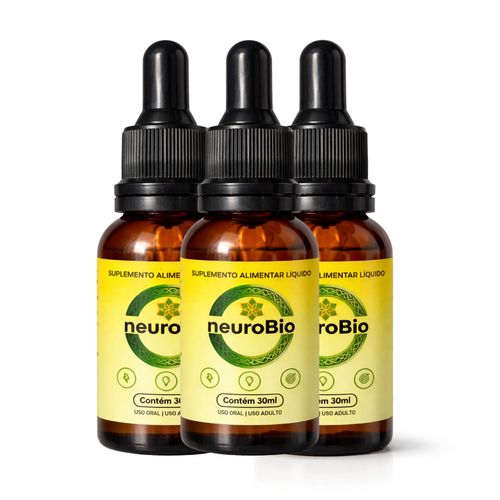 Kit 3 NeuroBio – Memória  Foco e Concentração - 30 ML