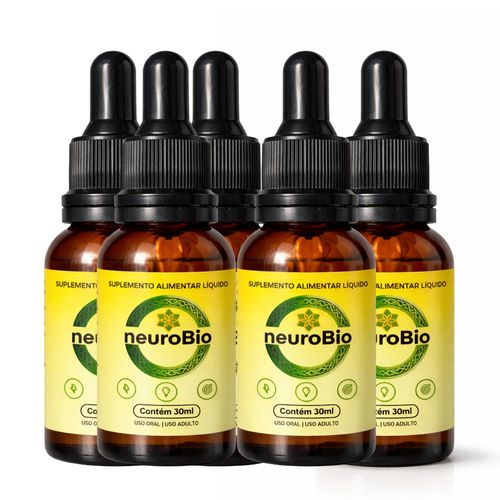 Kit 5 NeuroBio – Memória  Foco e Concentração - 30 ML