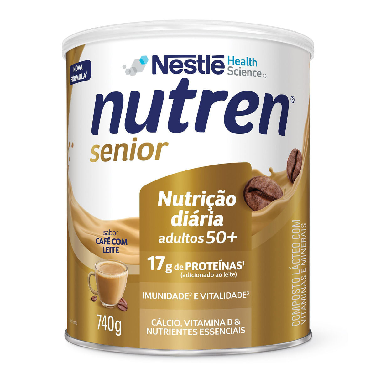 Suplemento Alimentar Nestle Nutren Senior Cafe com Leite 740g
