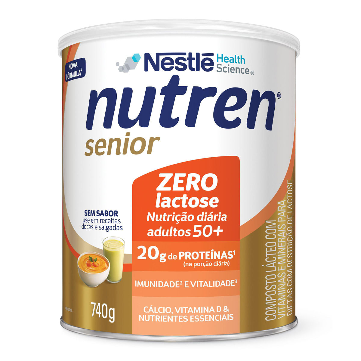 NUTREN SEM SABOR ZERO LACT 740G DEMAIS PROD
