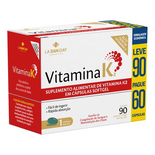 Vitamina K2 90 Cápsulas