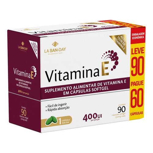 Vitamina E 400ui 90 Cápsulas