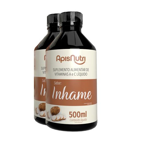 Kit 2 Elixir de Inhame Vitamínico 500ml Apisnutri