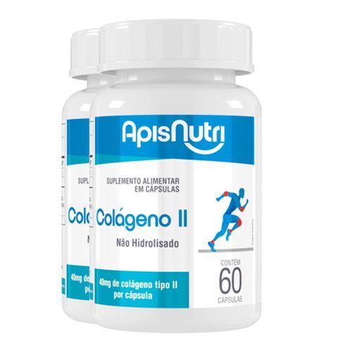 Kit 2 Colágeno Tipo II Apisnutri 60 Cápsulas
