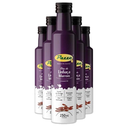 Kit 5 Óleo de Linhaça Marrom Pazze 250ml
