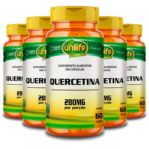 Kit 5 Quercetina Unilife 60 Cápsulas