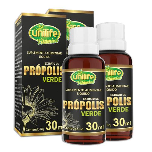 Kit 2 Extrato de Própolis Verde Unilife 30ml
