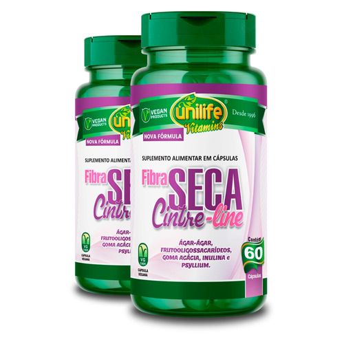 Kit 2 Fibra Seca Unilife 60 Cápsulas 910mg